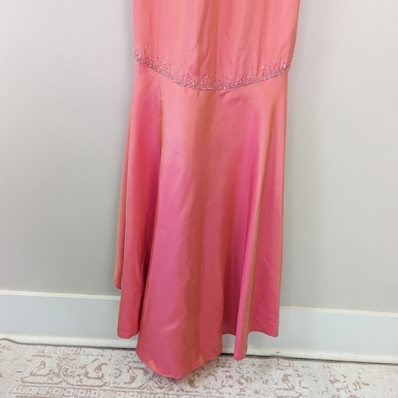 Vintage Y2K Color Shift Silk  Mermaid Formal Evening Gown - Picture 12 of 13